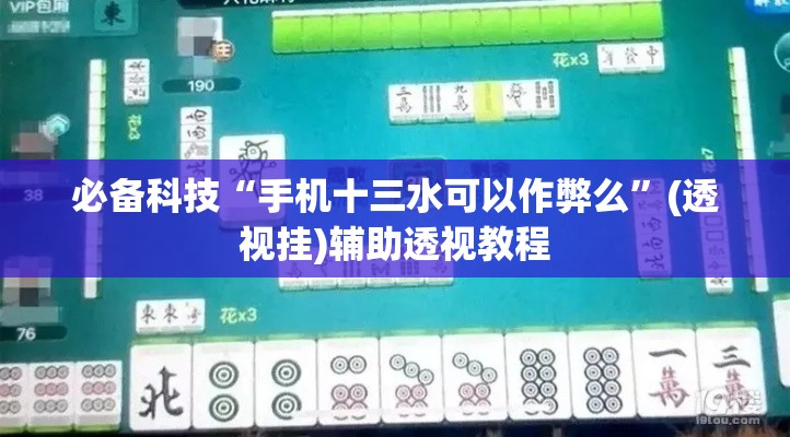 必备科技“手机十三水可以作弊么	”(透视挂)辅助透视教程