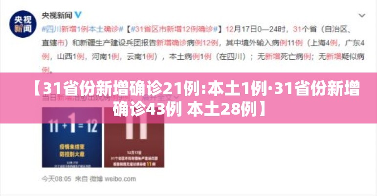 【31省份新增确诊21例:本土1例·31省份新增确诊43例 本土28例】