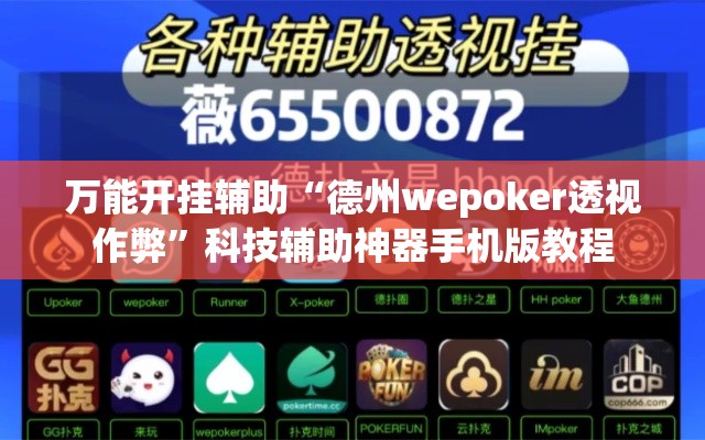 万能开挂辅助“德州wepoker透视作弊	”科技辅助神器手机版教程
