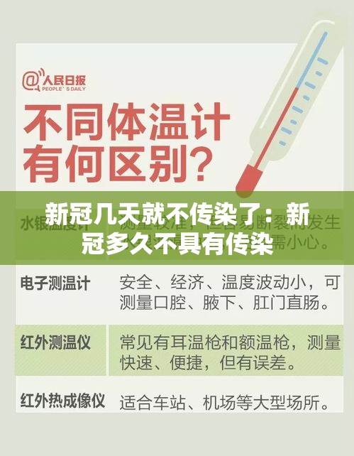 新冠几天就不传染了：新冠多久不具有传染