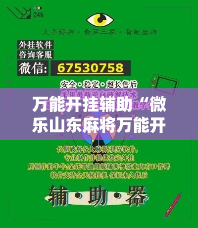 万能开挂辅助“微乐山东麻将万能开挂器”科技辅助神器手机版教程