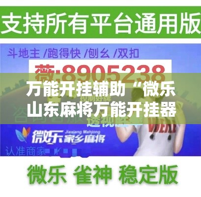 万能开挂辅助“微乐山东麻将万能开挂器	”科技辅助神器手机版教程