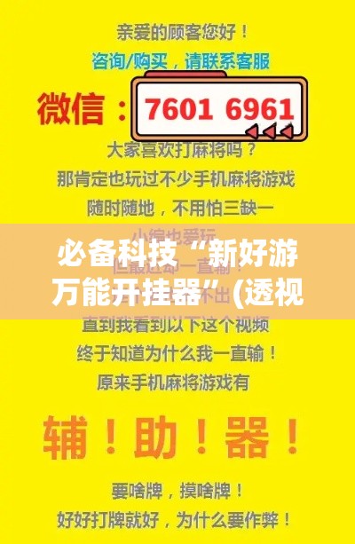 必备科技“新好游万能开挂器”(透视挂)辅助透视教程