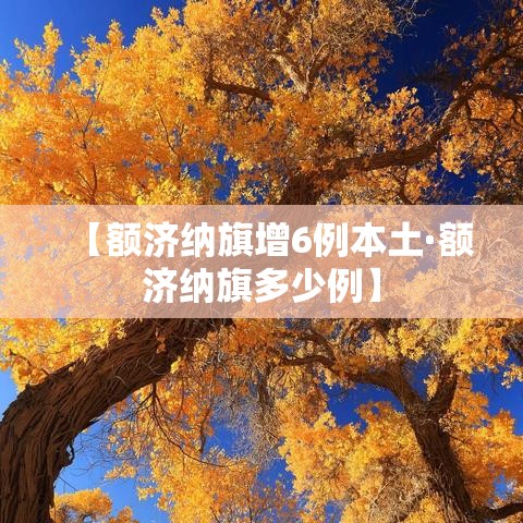 【额济纳旗增6例本土·额济纳旗多少例】 【额济纳旗增6例本土·额济纳旗多少例】