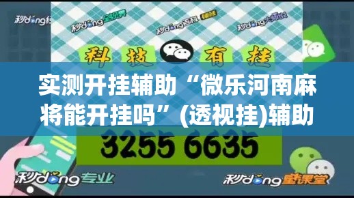 实测开挂辅助“微乐河南麻将能开挂吗”(透视挂)辅助透视教程