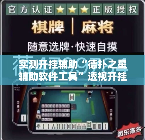 实测开挂辅助“德扑之星辅助软件工具”透视开挂辅助教程