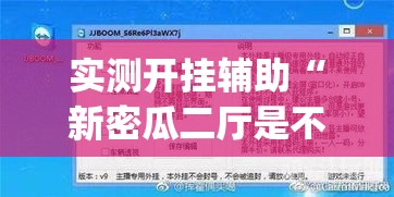 实测开挂辅助“新密瓜二厅是不是可以开挂”(透视挂)辅助透视教程