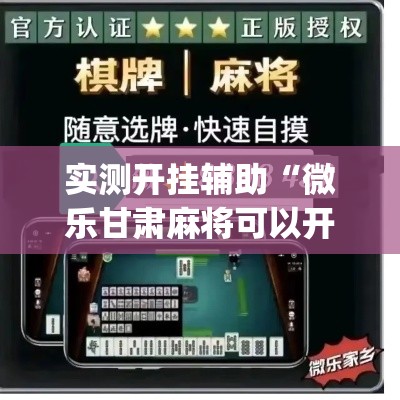 实测开挂辅助“微乐甘肃麻将可以开挂吗”(透视挂)辅助透视教程