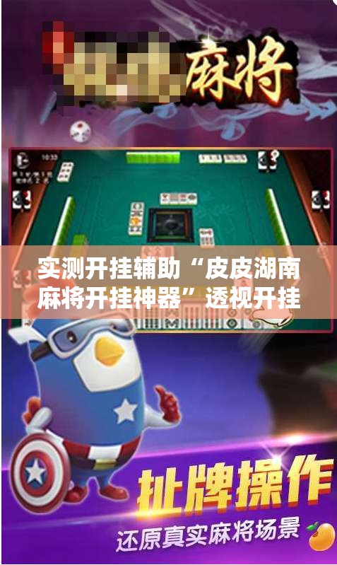 实测开挂辅助“皮皮湖南麻将开挂神器”透视开挂辅助教程