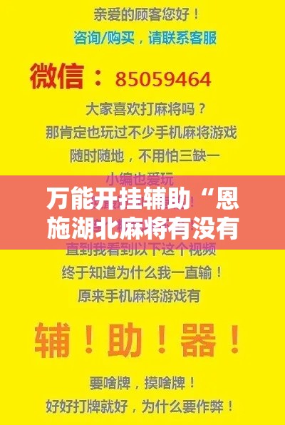 万能开挂辅助“恩施湖北麻将有没有挂”科技辅助神器手机版教程