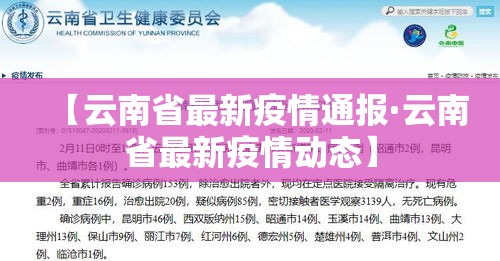 【云南省最新疫情通报·云南省最新疫情动态】 【云南省最新疫情通报·云南省最新疫情动态】