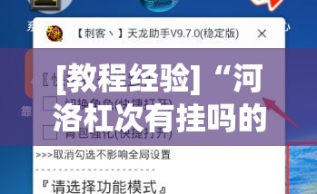 [教程经验]“河洛杠次有挂吗的确有挂”(透视挂)辅助透视教程