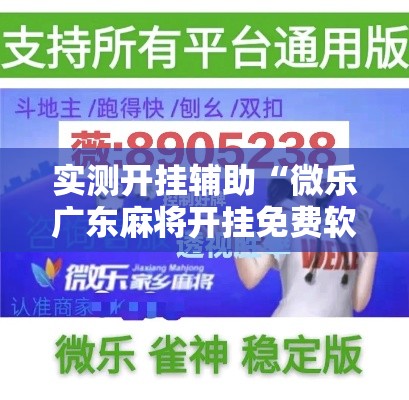 实测开挂辅助“微乐广东麻将开挂免费软件”科技辅助神器手机版教程