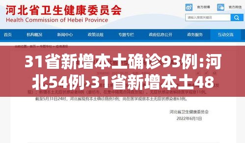31省新增本土确诊93例:河北54例›31省新增本土48例河北46例