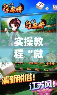 实操教程“微乐江苏麻将怎么能赢”透视开挂辅助教程