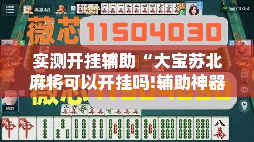 实测开挂辅助“大宝苏北麻将可以开挂吗!辅助神器插件下载 实测开挂辅助“大宝苏北麻将可以开挂吗!辅助神器插件下载