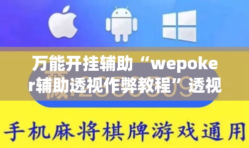 万能开挂辅助“wepoker辅助透视作弊教程”透视开挂辅助教程