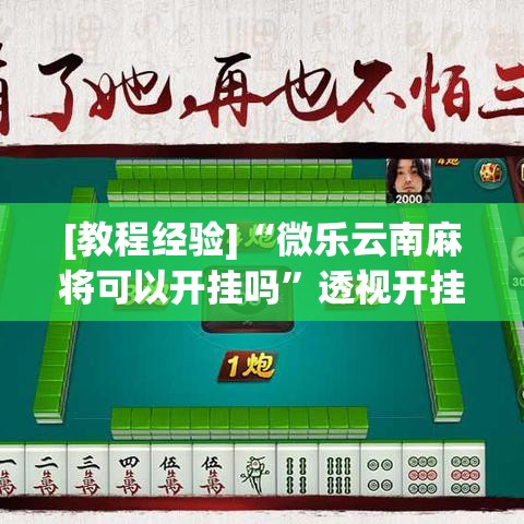 [教程经验]“微乐云南麻将可以开挂吗”透视开挂辅助教程