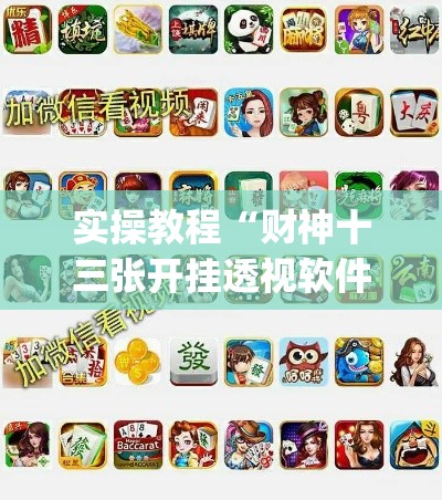 实操教程“财神十三张开挂透视软件”(透视挂)辅助透视教程