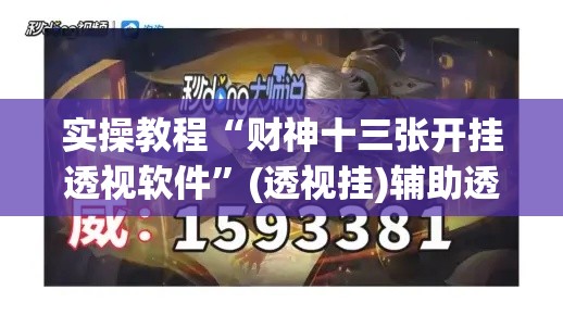 实操教程“财神十三张开挂透视软件”(透视挂)辅助透视教程