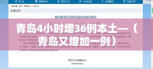 青岛4小时增36例本土—(青岛又增加一例) 青岛4小时增36例本土—(青岛又增加一例)