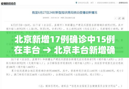 北京新增17例确诊中15例在丰台 → 北京丰台新增确诊小区 北京新增17例确诊中15例在丰台 → 北京丰台新增确诊小区