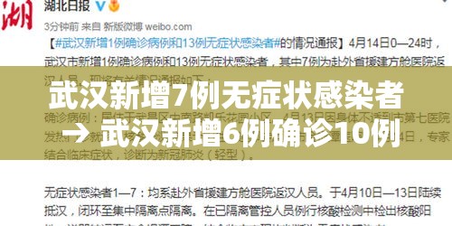 武汉新增7例无症状感染者 → 武汉新增6例确诊10例无症状活动轨迹