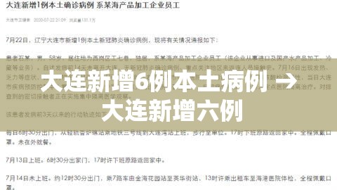 大连新增6例本土病例 → 大连新增六例