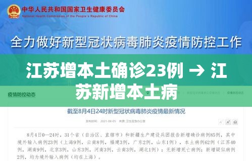 江苏增本土确诊23例 → 江苏新增本土病
