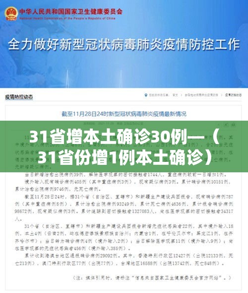 31省增本土确诊30例—(31省份增1例本土确诊) 31省增本土确诊30例—(31省份增1例本土确诊)
