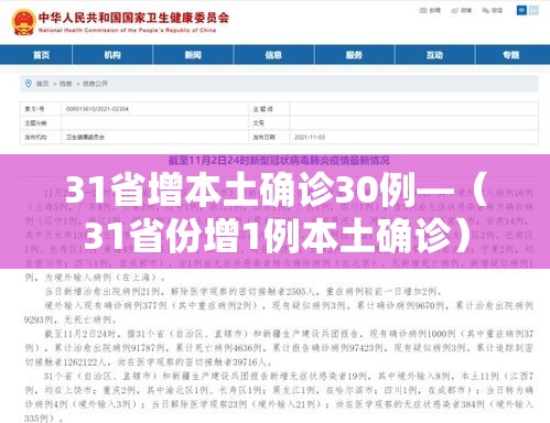 31省增本土确诊30例—(31省份增1例本土确诊) 31省增本土确诊30例—(31省份增1例本土确诊)