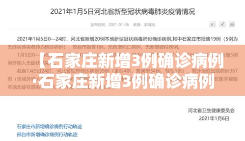 【石家庄新增3例确诊病例·石家庄新增3例确诊病例行动轨迹】