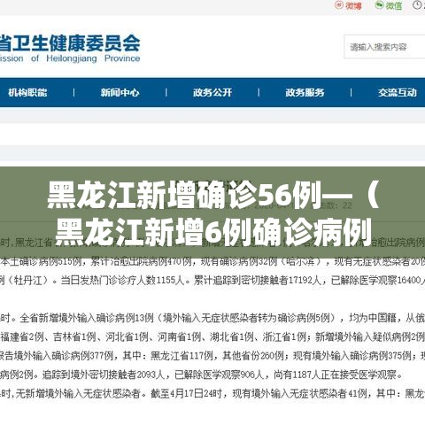 黑龙江新增确诊56例—(黑龙江新增6例确诊病例,累计确诊15例) 黑龙江新增确诊56例—(黑龙江新增6例确诊病例,累计确诊15例)