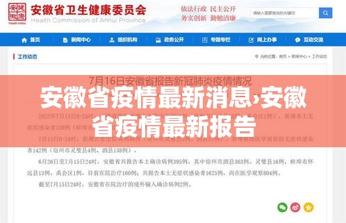安徽省疫情最新消息›安徽省疫情最新报告