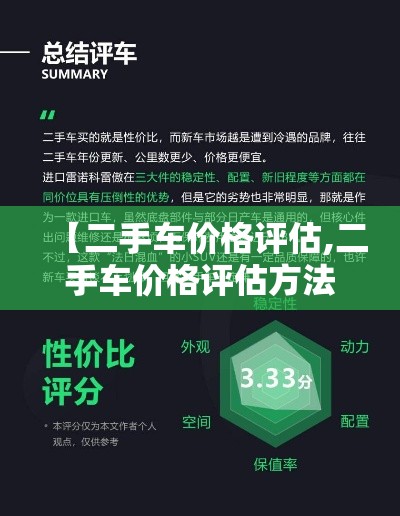 【二手车价格评估,二手车价格评估方法】