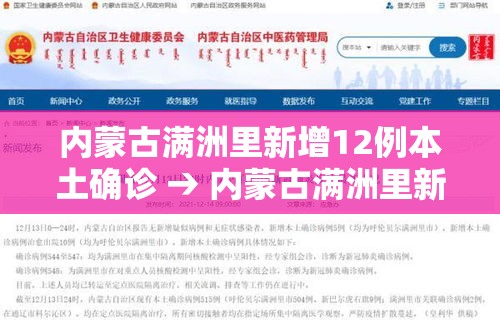 内蒙古满洲里新增12例本土确诊 → 内蒙古满洲里新增12例本土确诊病例多少