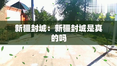 新疆封城:新疆封城是真的吗