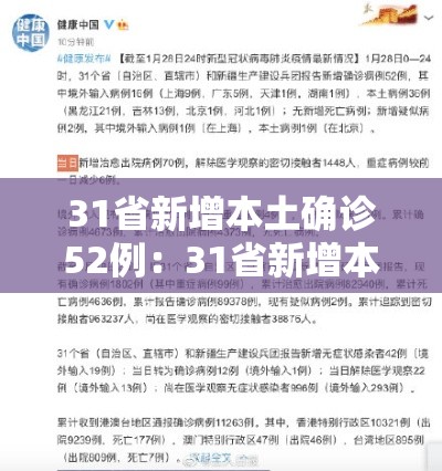 31省新增本土确诊52例:31省新增本土确诊53例 分布8省 31省新增本土确诊52例:31省新增本土确诊53例 分布8省