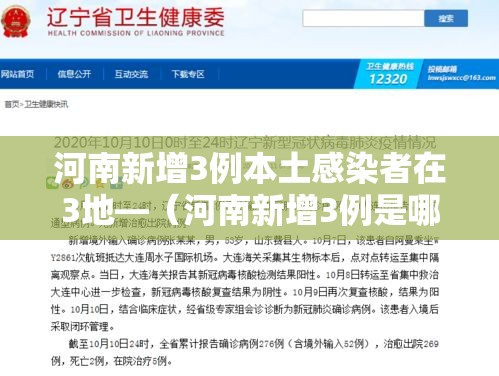 河南新增3例本土感染者在3地—(河南新增3例是哪里的) 河南新增3例本土感染者在3地—(河南新增3例是哪里的)
