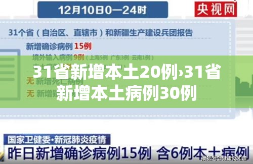 31省新增本土20例›31省新增本土病例30例