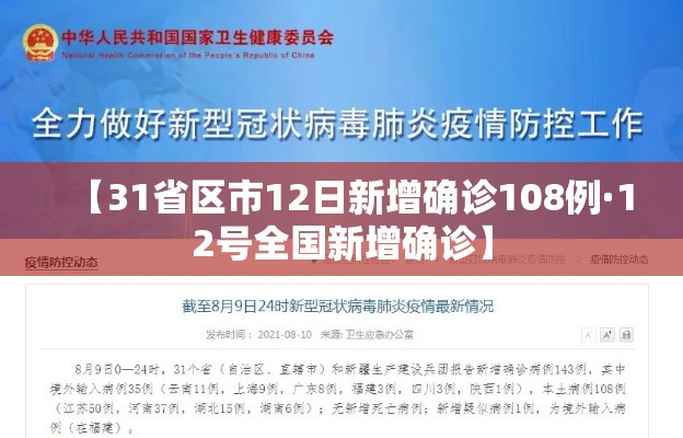【31省区市12日新增确诊108例·12号全国新增确诊】 【31省区市12日新增确诊108例·12号全国新增确诊】