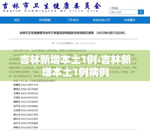 吉林新增本土1例›吉林新增本土1例病例