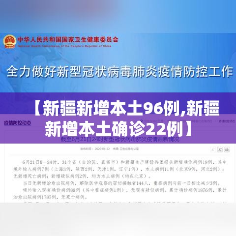 【新疆新增本土96例,新疆新增本土确诊22例】