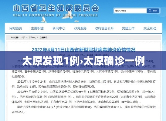 太原发现1例›太原确诊一例 太原发现1例›太原确诊一例