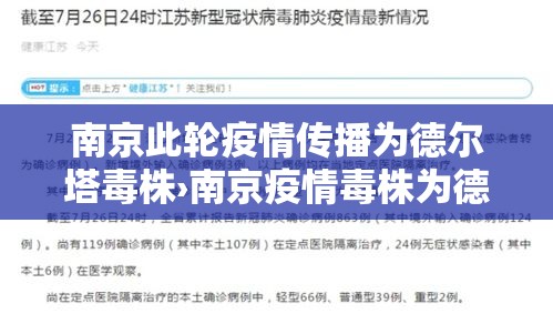 南京此轮疫情传播为德尔塔毒株›南京疫情毒株为德尔塔意味着什么 南京此轮疫情传播为德尔塔毒株›南京疫情毒株为德尔塔意味着什么