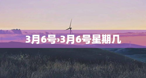 3月6号›3月6号星期几