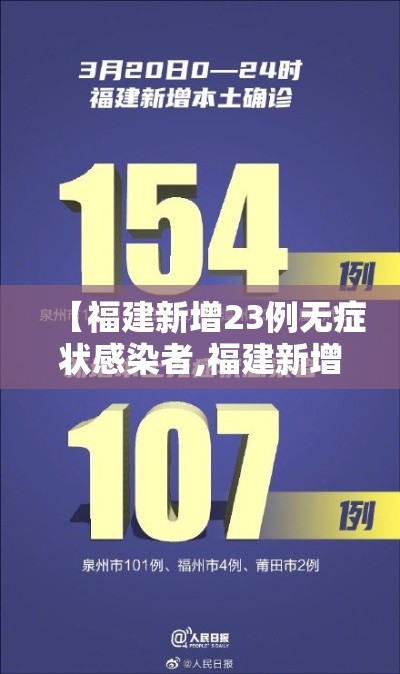 【福建新增23例无症状感染者,福建新增5例新型冠状】