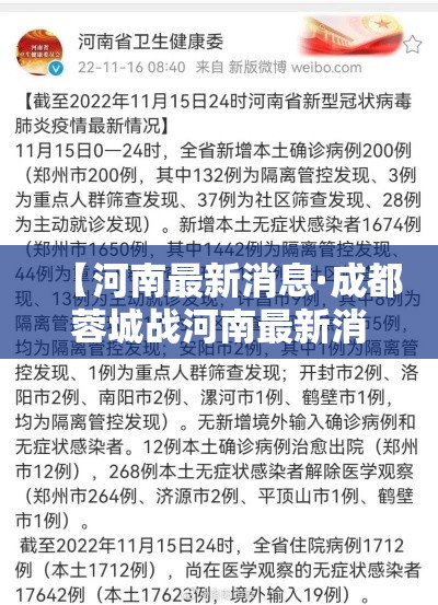 【河南最新消息·成都蓉城战河南最新消息】 【河南最新消息·成都蓉城战河南最新消息】