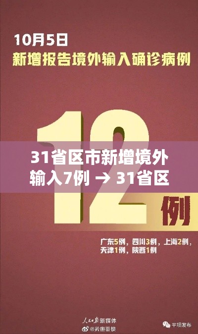 31省区市新增境外输入7例 → 31省区市新增12例境外输入病例