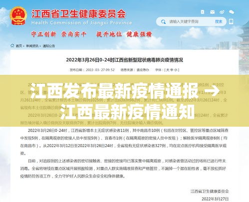 江西发布最新疫情通报 → 江西最新疫情通知